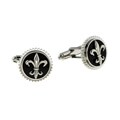 Men's Titanium Fleur de Lis Cuff Links (18 mm)