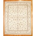 Asian Hand-knotted Ivory Tabriz Rug (12' x 15')
