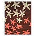 Hand-tufted Casablanca Brown Wool Rug (7'9 x 9'9)