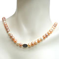 DaVonna Sterling Silver Multicolor Freshwater Pearl Necklace