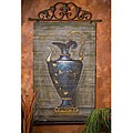 Hand-painted Blue Genie Bottle Bamboo Wall Art
