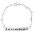 Sterling Silver Inspirational Footprint Bracelet