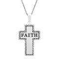 Sterling Silver 'Faith' Cross Necklace