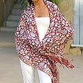 Silk 'Wine Garden' Batik Shawl (Indonesia)