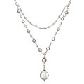 Charming Life Sterling Silver Pink Coin Pearl Layered Necklace