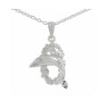 Sterling Silver Dolpin Plumeria Wreath Necklace