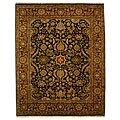 Hand-knotted Black/ Red Forever Wool Rug (9' x 12')