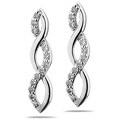 14k Gold 1/5ct TDW Diamond Swirl Earrings (I-J, I1-2)