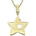 10k Yellow Gold Diamond Accent Star Necklace