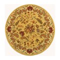 Handmade Paradise Ivory Wool Rug (4' Round)