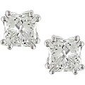 18k Gold 2ct TDW Princess-cut Diamond Earrings