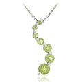 Glitzy Rocks Sterling Silver and Peridot Journey Necklace
