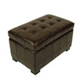 Small Brown Manhattan Storage Bench