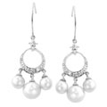 Silvertone Faux Pearl Drop Earrings