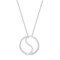 Icz Stonez Sterling Silver CZ Journey Circle Necklace