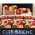 City Scene Retro Radar Red 3-piece Comforter Set