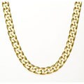 14k Yellow Gold Overlay 24-inch Cuban Necklace