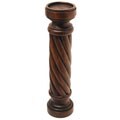 Large Mahogany Wood Candleholder