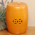 Mustard Yellow Chinese Porcelain Stool (China)