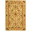 Handmade Oushak Ivory Wool Rug (3' x 5')