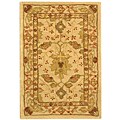 Handmade Oushak Ivory Wool Rug (2' x 3')