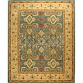 Handmade Legacy Light Blue Wool Rug (5' x 8')