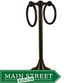 Solid Brass Countertop 2-ring Guest Towel Holder