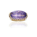 Glitzy Rocks 18k Gold over Sterling Silver Amethyst Ring
