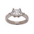 Tacori Platinum CZ and 1/2ct TDW Diamond Engagement Ring (G, VS)