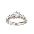 Tacori Platinum CZ and 2/5ct TDW Diamond Engagement Ring (G, VS)