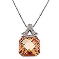 Icz Stonez SS Champagne and Clear CZ Fashion Pendant