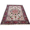 Details on Red Persian carpet Persian Hand-knotted Tabriz Ivory/ Green Rug (11'4 x 16)
