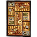 Hand-hooked Gone Fishing Rug (8'9 x 11'9)