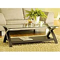 Contemporary 48-inch Coffee Table with Glass Top