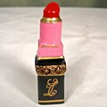 Limoges Hand-painted Lipstick Keepsake Box