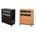 Modern 4-drawer Wood/ Metal Chest