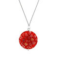 Stonique Creations Sterling Silver Red Venetian Glass Necklace