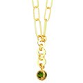 Elsa M Goldtone Italian Crystal Necklace