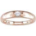 10k Pink Gold and White Sapphire Ring
