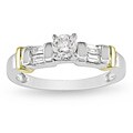 14k Two-tone Gold 3/8ct TDW Diamond Ring