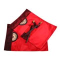 Red/ Burgundy Sunflower Placemat/ Chopstick Set