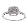 10k White Gold 1/10ct TDW Diamond Ring (H-I, I3)