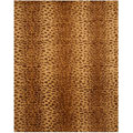 Hand-tufted Leopard Wool Rug (5' x 8')