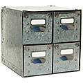 Tin Polypro 4-Drawer Storage Bin