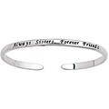 Sterling Silver Engraved Sister Sentiment Cuff Bracelet