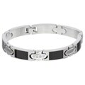 Stainless Steel 1/10ct TDW Diamond Bracelet (H, I3)