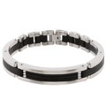 Stainless Steel and Rubber Bracelet