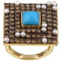 Encore by Le Vian 14k Gold Turquoise and Pearl Ring