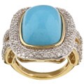 Encore by Le Vian 14k Gold Turquoise and Diamond Ring (H-I, SI2-SI3)