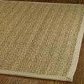 Hand-woven Natural Fiber Diamonds Natural/ Beige Seagrass Runner (2'6 x 8')